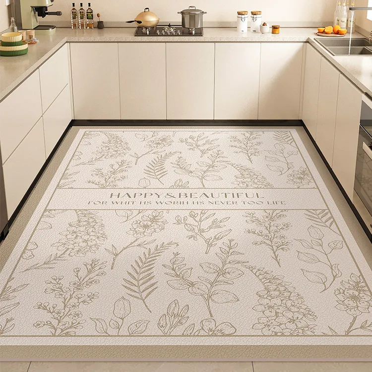 【防滑防水】【一擦即净】厨房地垫耐脏免洗脚垫家用防油满铺裁剪定制
