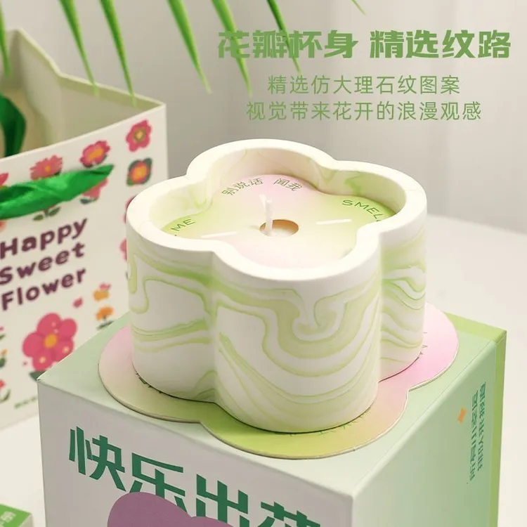 卧室香薰蜡烛玫瑰持久香薰蜡烛无烟高颜值茉莉香味助眠送女生礼物