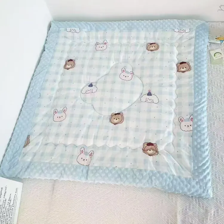 婴儿超柔豆豆被新生儿豆豆被宝宝安抚包被盖被纯棉四季通用被子