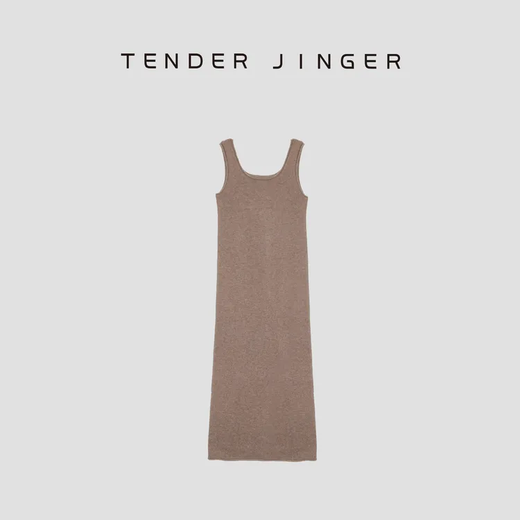 Tender Jinger老钱叠穿羊毛连衣裙T53DDD41372