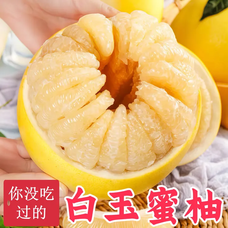 【比三红蜜柚好吃】正宗梅州白玉蜜柚原产地直发现摘现发红心蜜柚