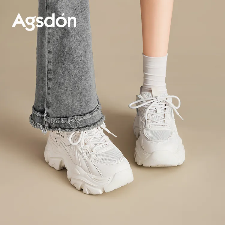 奥古狮登老爹鞋女2025新款秋季厚底增高爆款百搭透气休闲运动女鞋