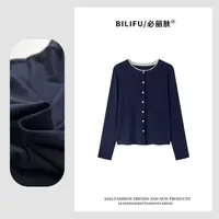 BILIFU/必丽肤 TZ 新款韩系撞色领打底衫秋季时尚百搭上衣L0816