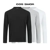 COSSMOR纯色索罗娜小领口凉感廓形运动健身速干250克长袖打底