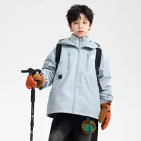 潮童冬季户外三合一冲锋衣羽绒服2025新款儿童防寒免洗外套潮6336