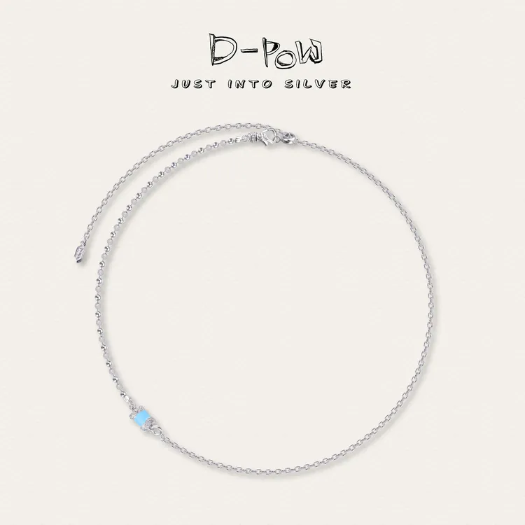 灯小炮 坠链均925银 【蓝息诀】龙族系列高定项链（56cm）（9129）气质