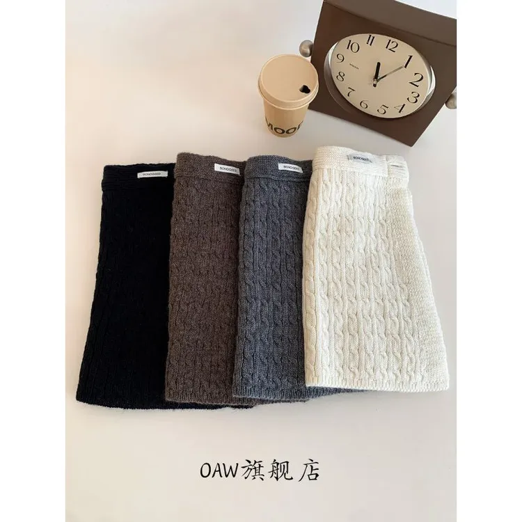 韩系纽扣针织毛线屁帘女秋冬新款时尚百搭氛围感保暖叠穿围巾披肩