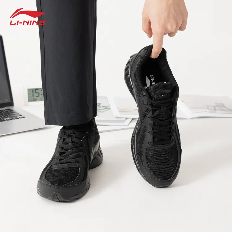 李宁跑步鞋男鞋2025新款网面透气日常慢步跑鞋缓震低帮轻便运动鞋