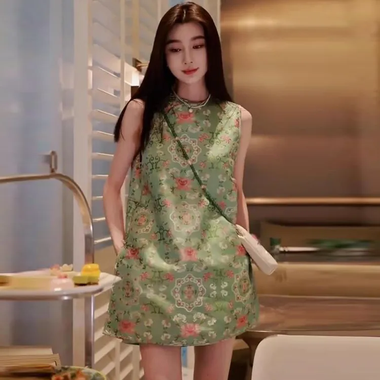 高级感国风休闲套装女2025夏季新款新中式复古提花上衣短裤两件套