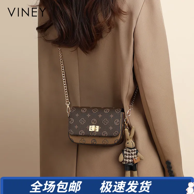 Viney包包女包斜挎包信封包时尚单肩链条包生日礼物送女友送老婆
