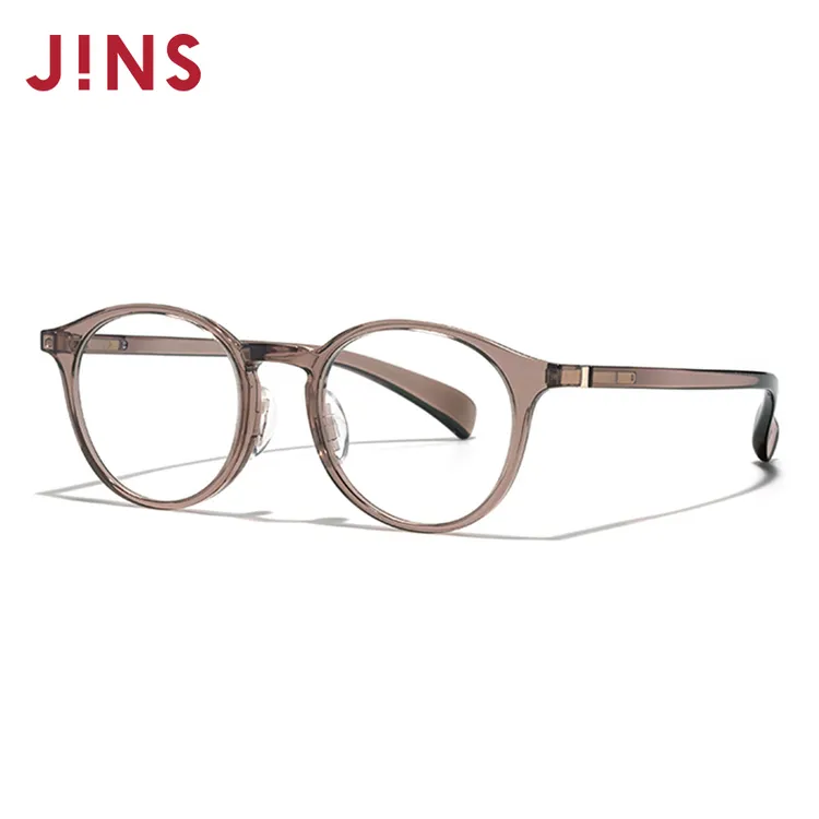 JINS睛姿近视眼镜360°系列轻量圆框架可加配防蓝光镜片URF24S200