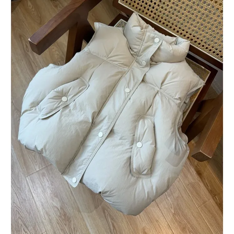 小个子时尚韩版百搭马甲棉服秋冬新款洋气宽松显瘦立领保暖马夹女