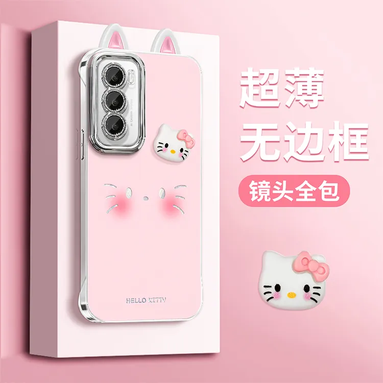 蝴蝶结猫咪适用【OPPO Reno12】双支架全包防摔手机壳女款创意