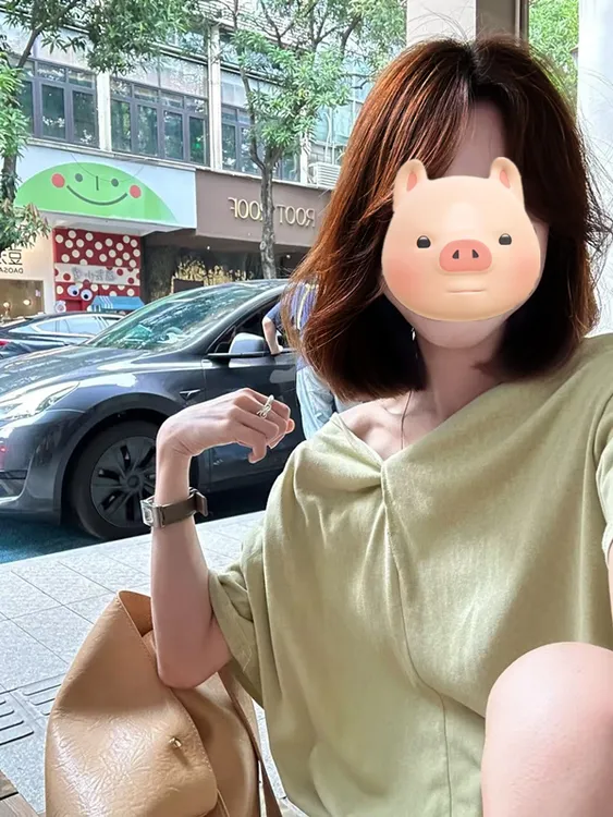 打扭结露肩上衣T恤女夏季不规则前后两穿雪花棉短袖独特漂亮小衫