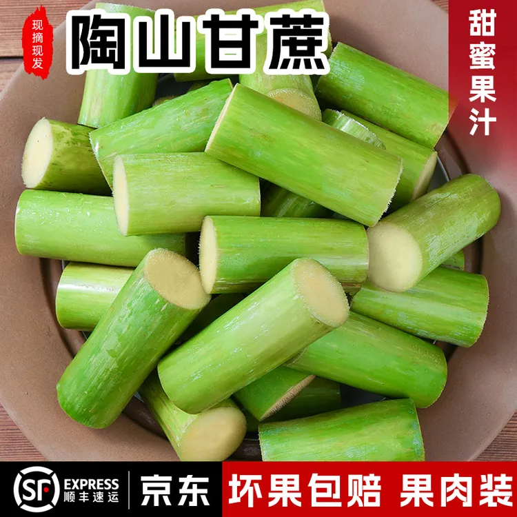陶山甘蔗青皮当季新鲜水果手撕果蔗绿皮3-5斤果肉装 吃着真方便