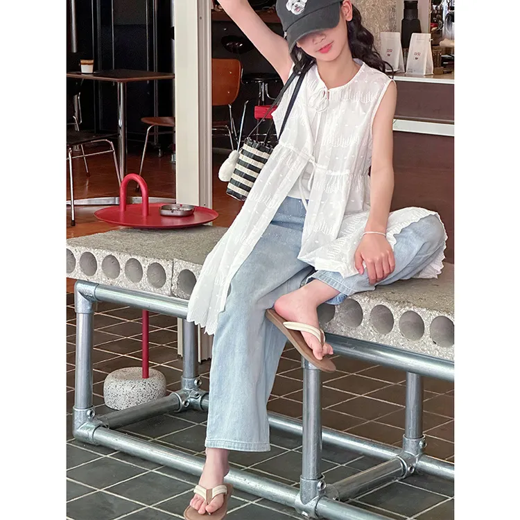 K29281法式浪漫女童套装裙2025夏装新款儿童背心裙子两件套夏季潮