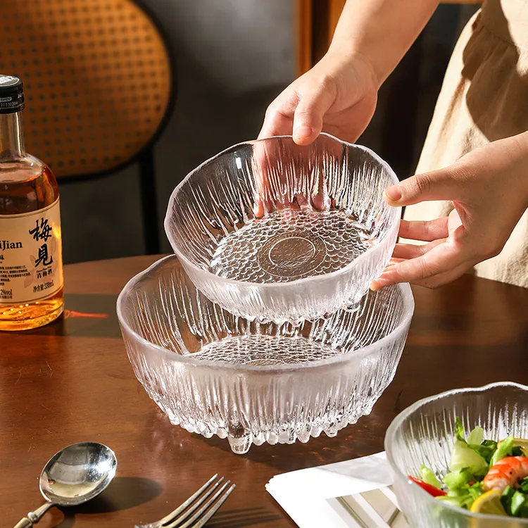 舍里北欧玻璃水果盘客厅茶几家用沙拉碗轻奢高档精致高颜值果盘