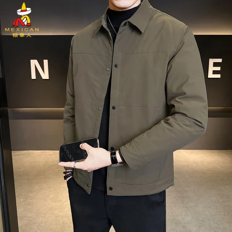 稻草人高端行政轻薄羽绒服男装秋冬季款韩版潮流修身保暖翻领外套