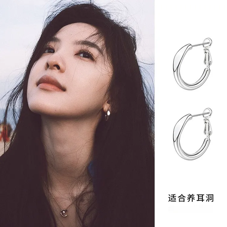 合金耳饰 素圈女款耳环2025新款小众ins小耳圈个性气质耳饰百搭
