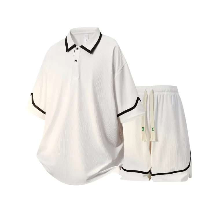 2025新款休闲运动套装青少年夏季潮流跑步夏装冰丝短袖T恤短裤