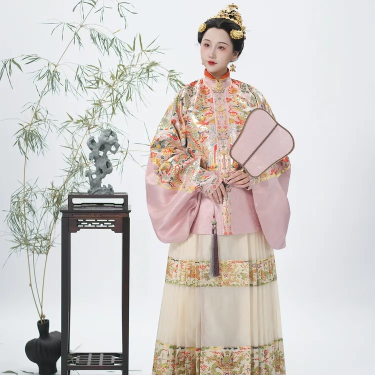 对襟龙 定陵万历孝端皇后同款对襟短袄明制汉服订婚敬酒服马面裙