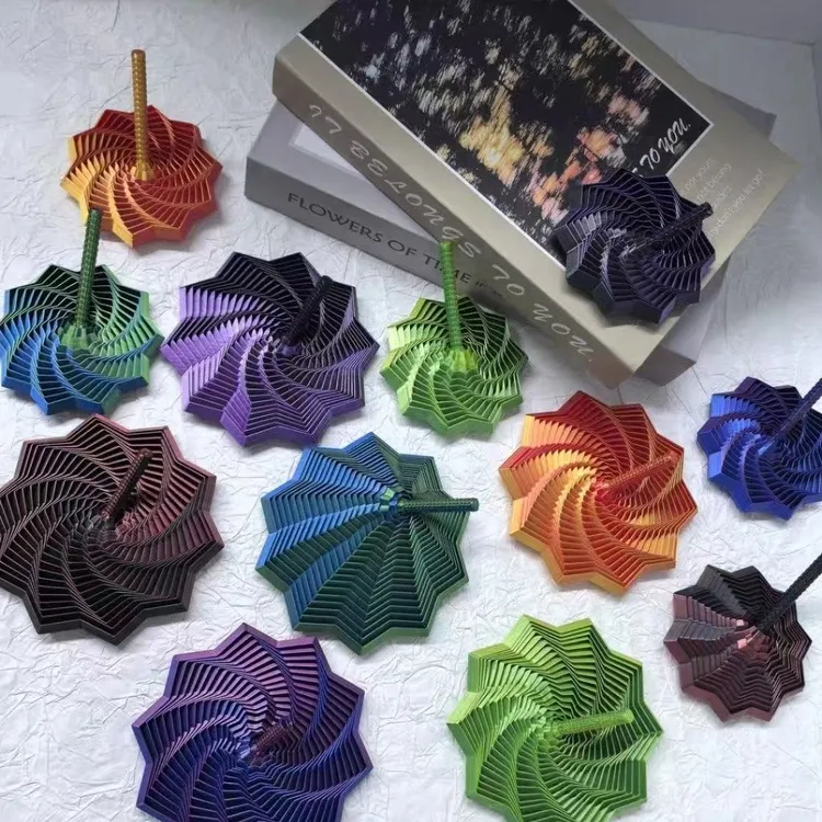 网红爆款3D打印萝卜塔叠叠乐儿童解压玩具渐变螺旋塔立旋