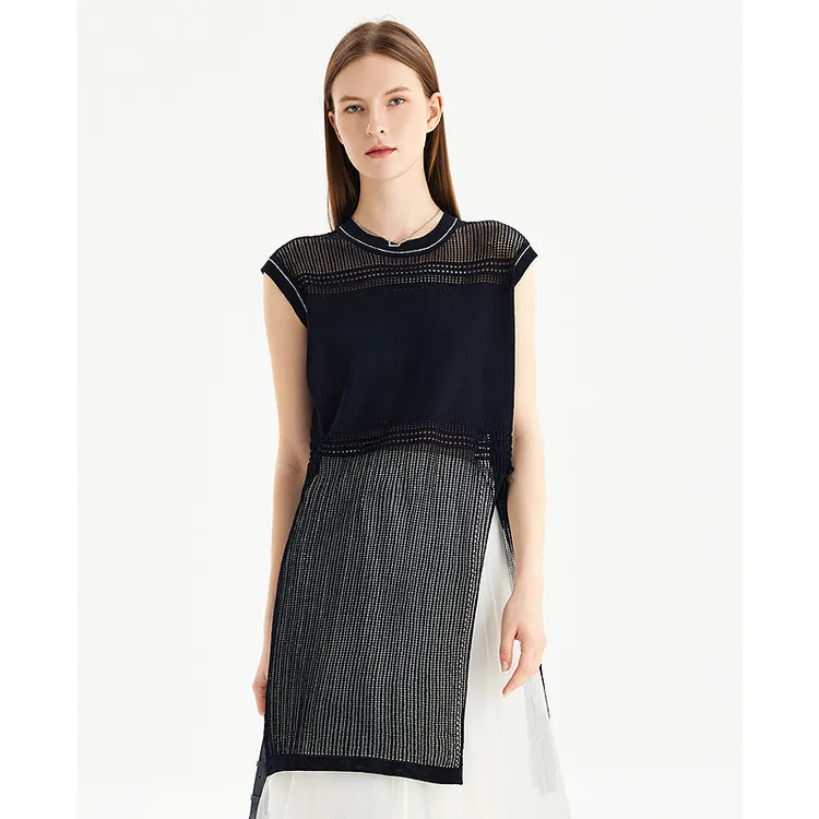 莱芙·艾迪儿财阀千金女装气质时尚套头针织衫上衣女夏季1V2M42162