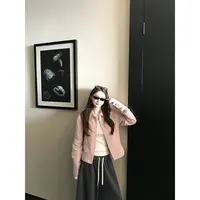 【时髦随性自由派】美式街头感工装水洗棉夹克衫简约外套女22816#