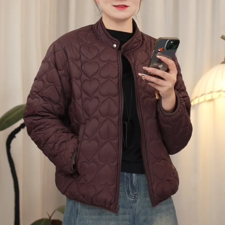 双面穿棉服女款2025冬季新款立领加绒加厚棉衣轻薄宽松保暖棉袄