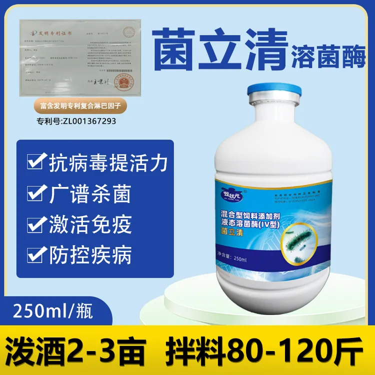 蛙状元菌立清溶菌酶杀菌抗病毒蝌蚪期黑斑蛙牛蛙腐皮歪白红腿红肚