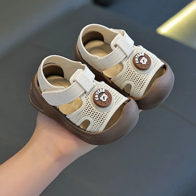 学步鞋2025新款小童宝宝凉鞋防滑夏季婴儿鞋子软底透气包头男女童