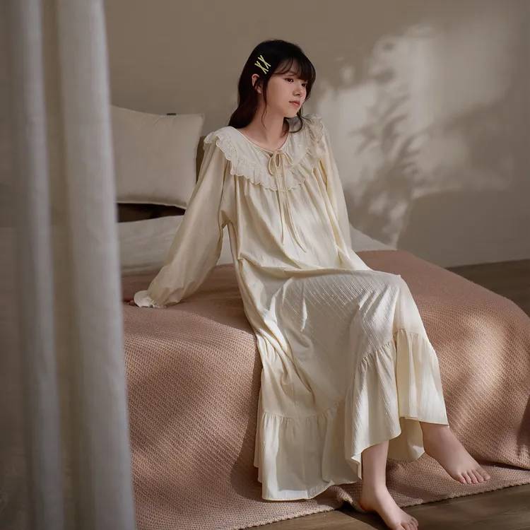 思莉太太【妮妮千金】洋气可外穿睡裙女长袖甜美公主风独特减龄睡衣