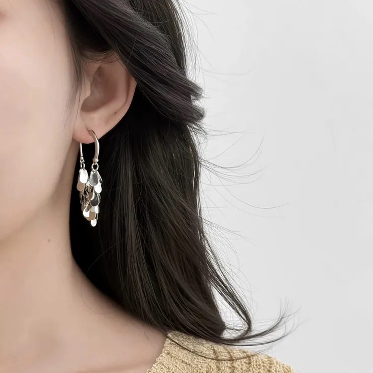 铜合金耳饰 2025新款流苏耳环女轻奢时尚百搭麦穗耳饰