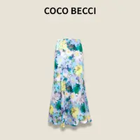COCO BECCI 【杜赛画廊】醋酸高腰设计感时尚百搭半裙女CFXYB271020