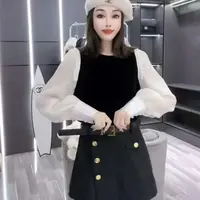 539时尚气质A字开叉排扣拉链百搭显瘦休闲网红洋气减龄修身短裤