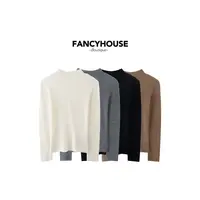 FANCY【暖黎】秋冬季半高领毛针织衫简约时尚百搭F8230