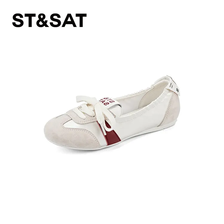 星期六浅口单鞋德训鞋女2025春季新款舒适百搭轻便软底运动休闲鞋