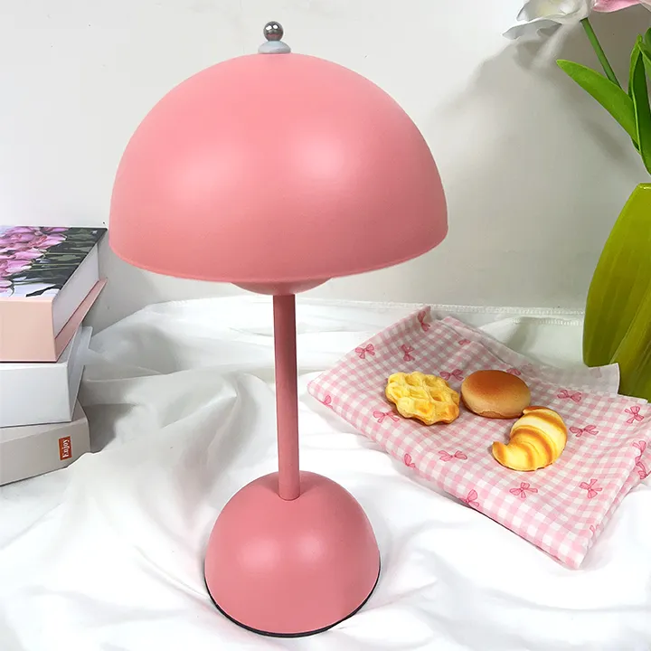 复古花苞台灯北欧设计师书房氛围触摸充电卧室床头小台灯