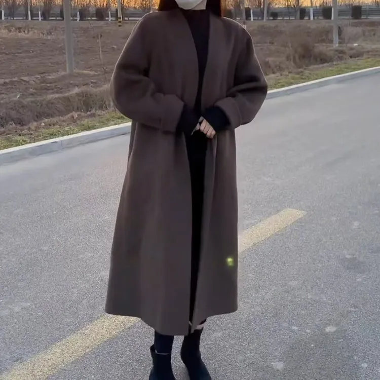 秋冬气质中长款优雅洋气百搭外套女装