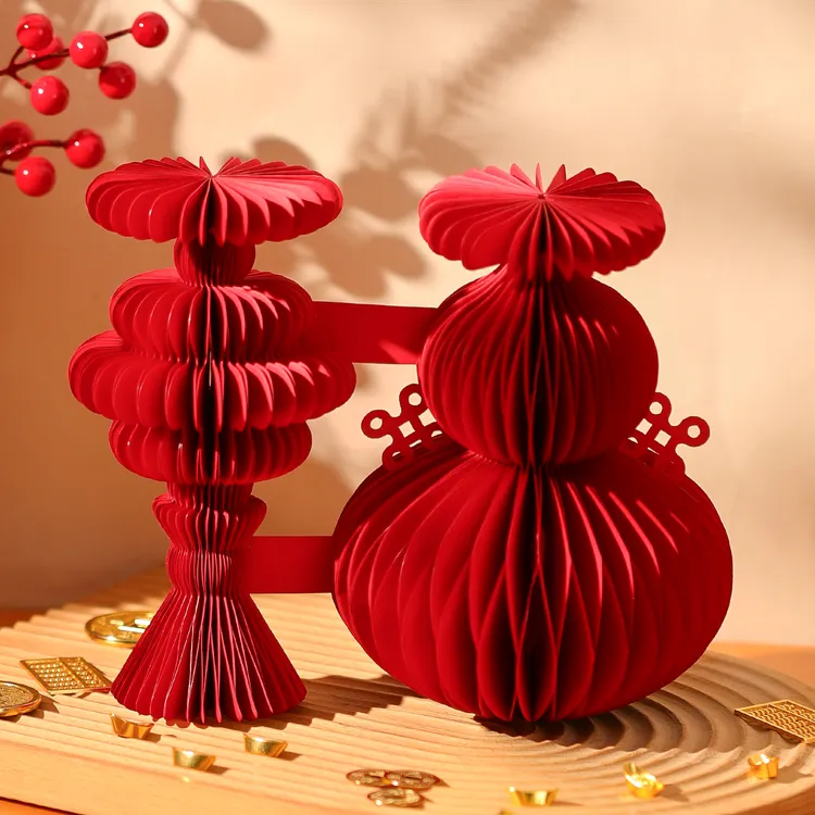 菲寻2026新年装饰春节创意蜂窝福字摆件过年客厅场景布置春字挂饰