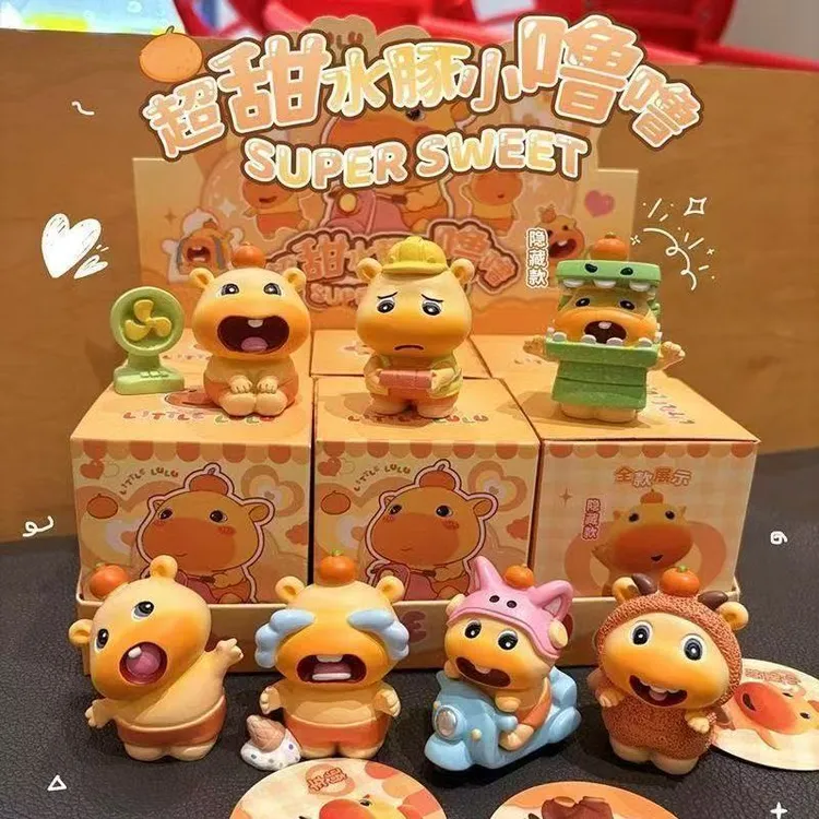 萌趣解压水豚噜噜二代盲盒桌面可爱摆件