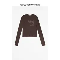 KIOKWANG//必备爆款 欧美风字母修身显型薄款长袖内搭T恤女款