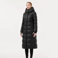 【丽公主专属】坦博尔女冬新款过膝加厚连帽保暖羽绒服TBF550892Z