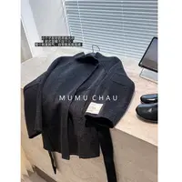 「MUMU CHAU」【冬日开场】女冬季收腰中长款立领羊毛呢子大衣LD58253