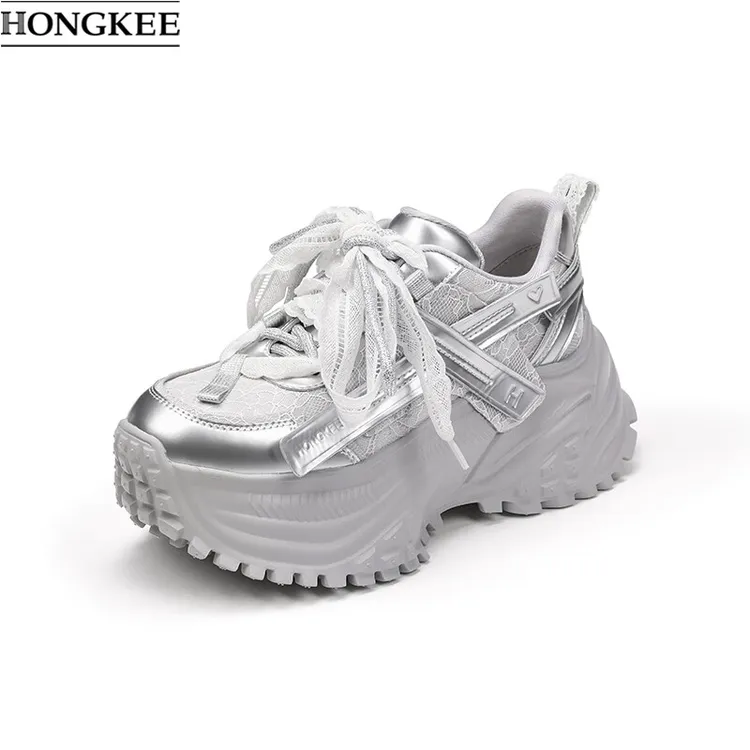 25春季系带休闲鞋厚底增高老爹鞋HC55X106