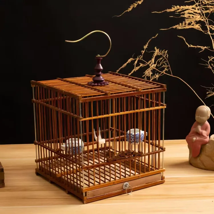 棕色鹦鹉正方笼大空间笼绣眼笼靛颏贝子玉鸟鸟笼笼子鹦鹉鸟笼新型