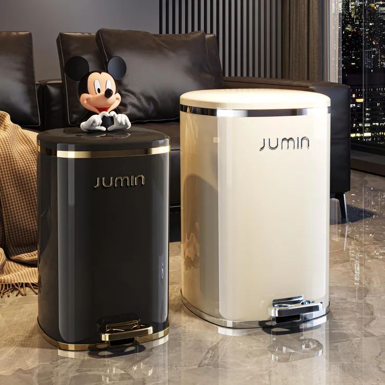 家用2025新款带盖卫生间厕所脚踏式厨房大容量宿舍客厅纸篓垃圾桶