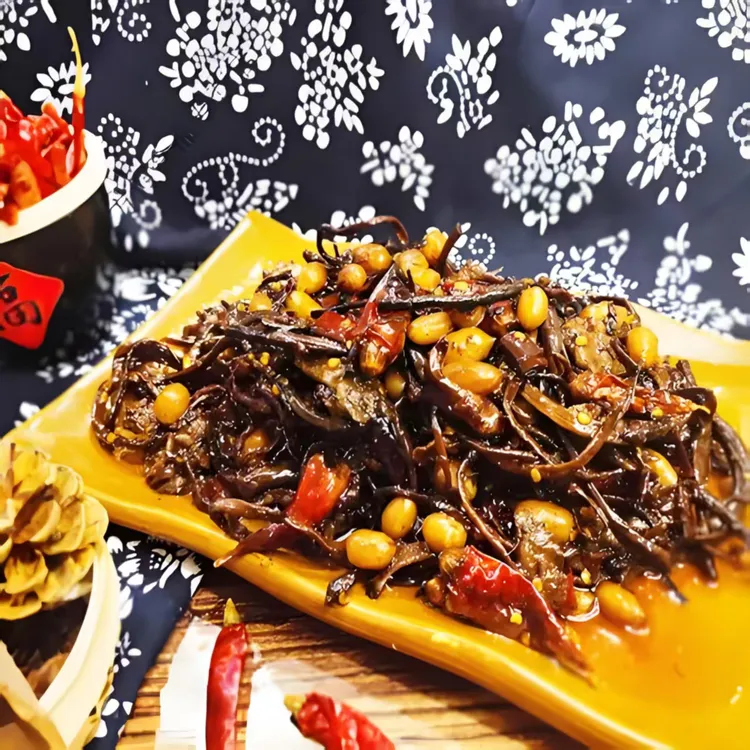 香辣茶树菇咸菜干货油香可口临沂老咸菜下饭菜