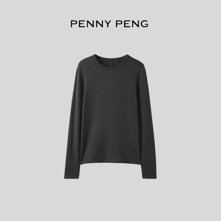 PENNYPENG 发热打底 黑标系列秋冬保暖圆领长袖打底内搭T恤男女款