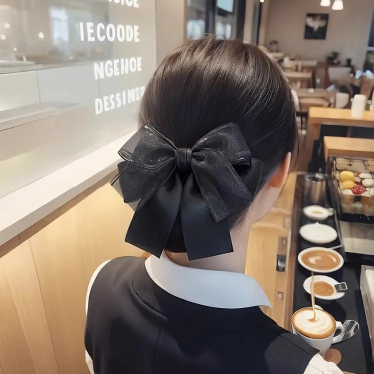 无品牌头花女网兜发网工作盘头发头饰百搭盘发新款发饰